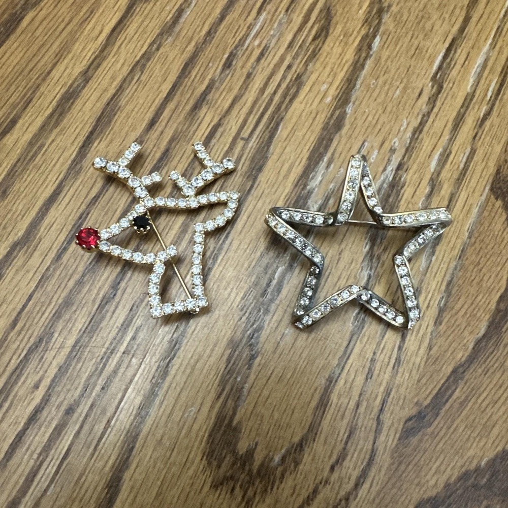 Napier Best Holiday Brooch Lot 9pc Women Excellent Vintage Mix Christmas Festive - Picture 14 of 15